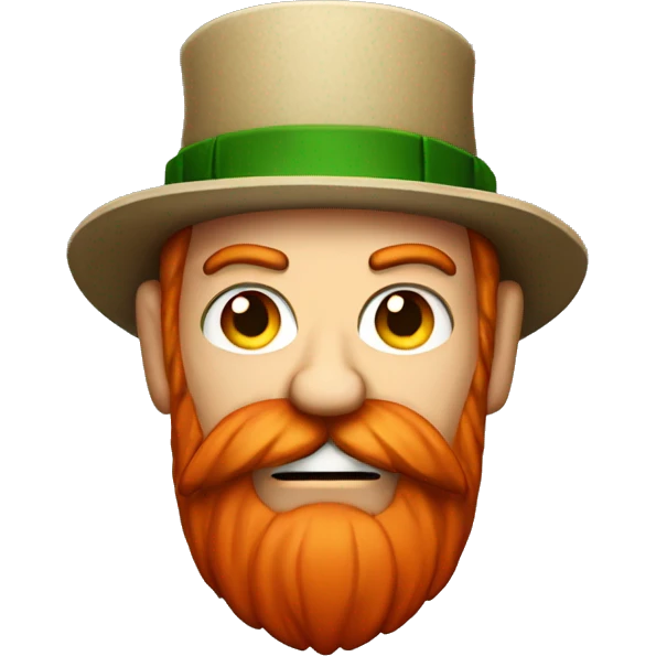 red irish angry man with beard and hat emoji