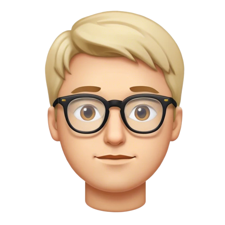 Guy with glasses emoji