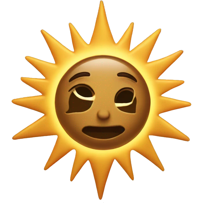 Star and sun emoji