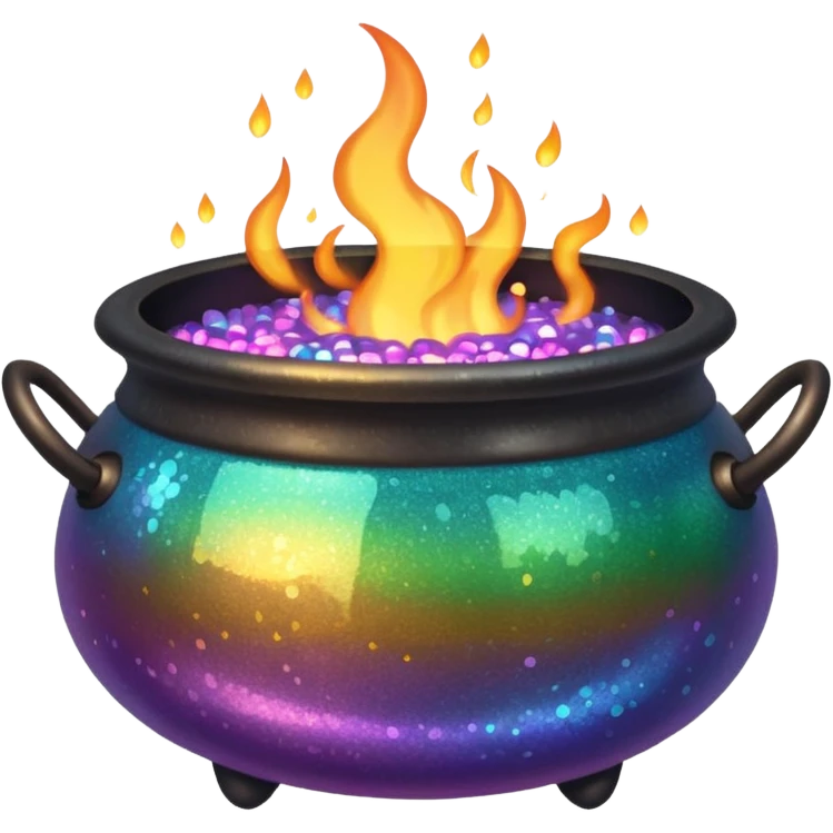 glitter cauldron emoji