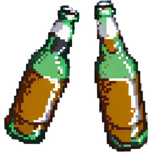 two beer bottles clinking together emoji