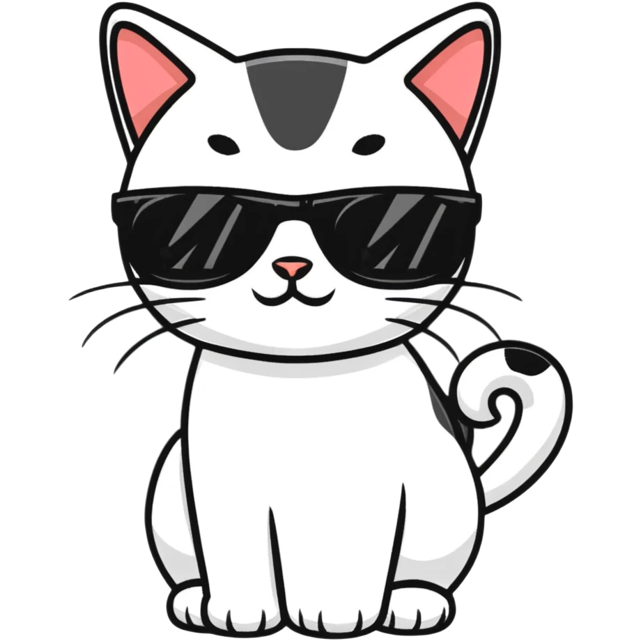 Cat with sunglasses emoji