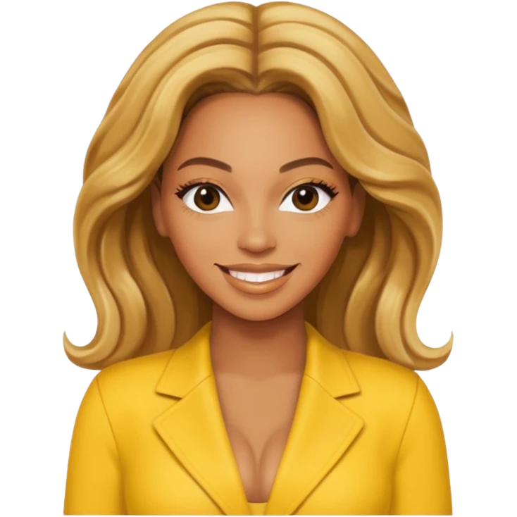 Beyonce with yellow outfit emoji