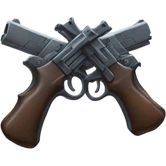 2 guns crossed together  emoji