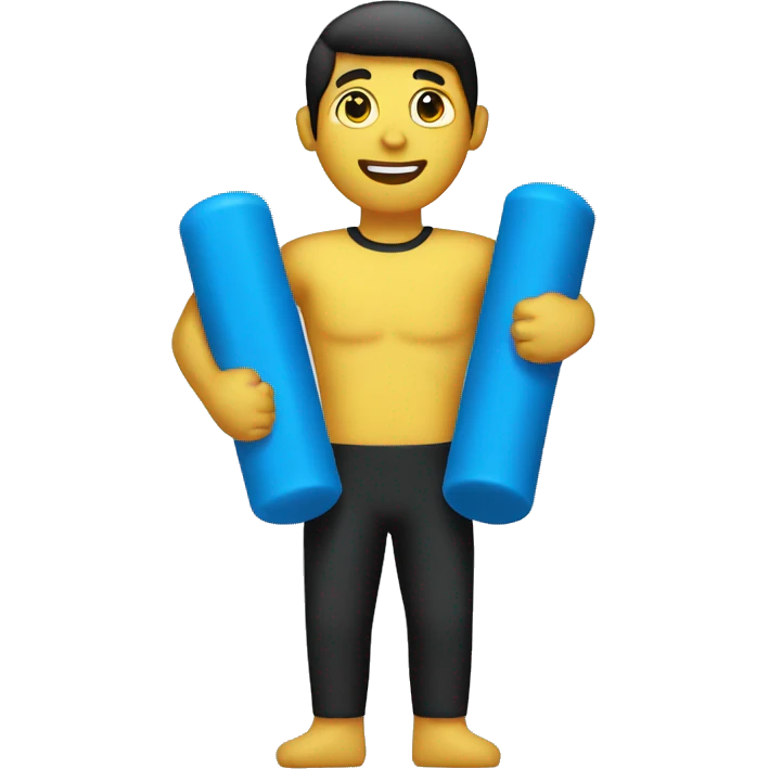 black foam roller emoji