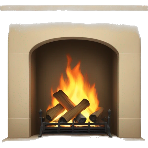 Beige fireplace emoji