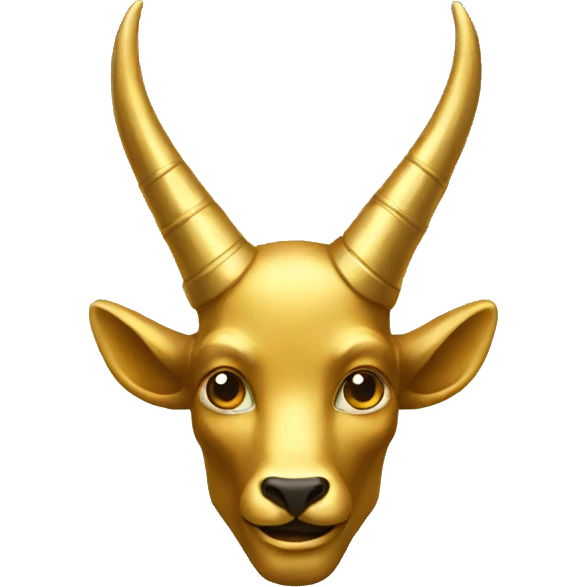 short gold horns emoji