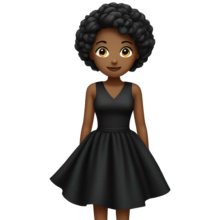 stylish black dress emoji