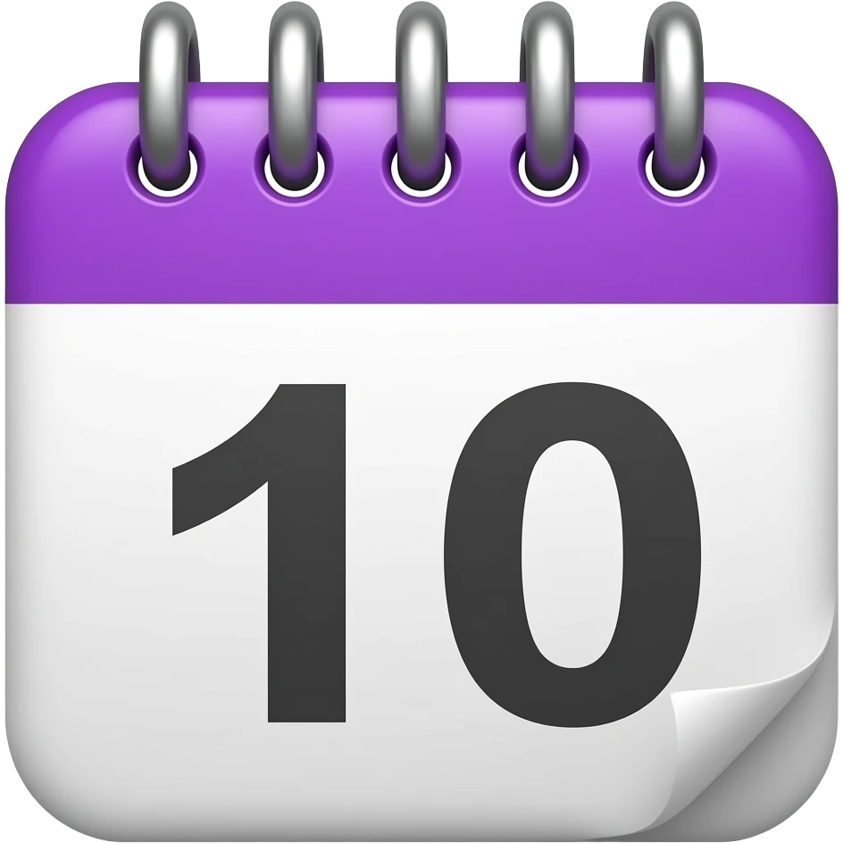 violet calendar emoji