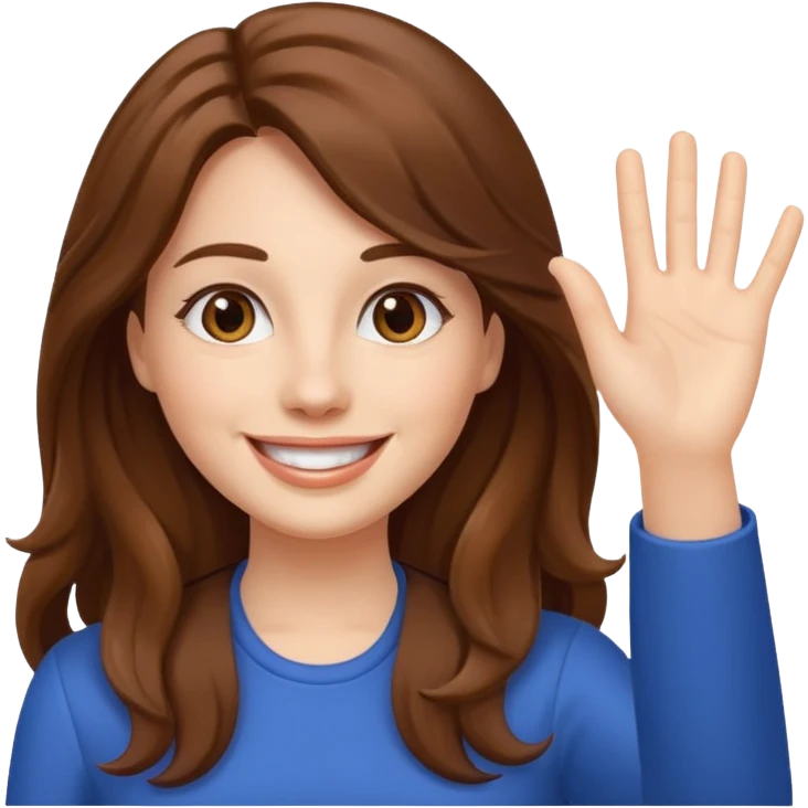 woman waving hello emoji