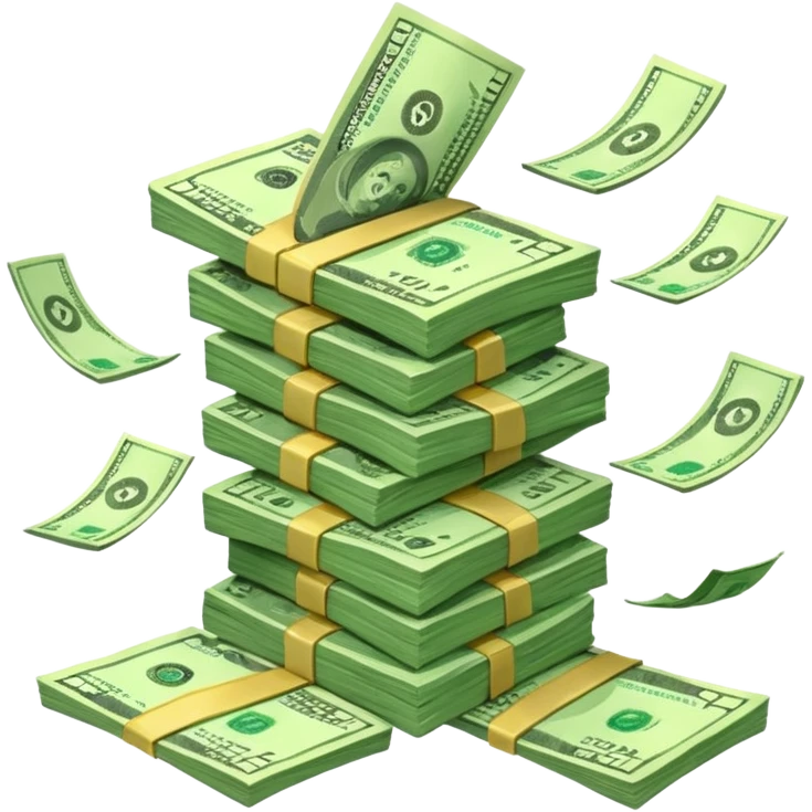 Falling value of the dollar emoji