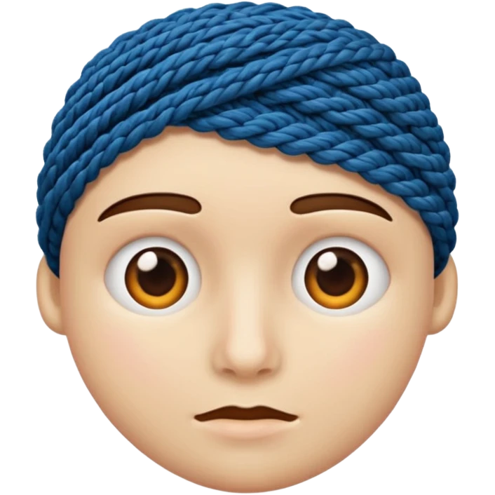 face look like knitted emoji