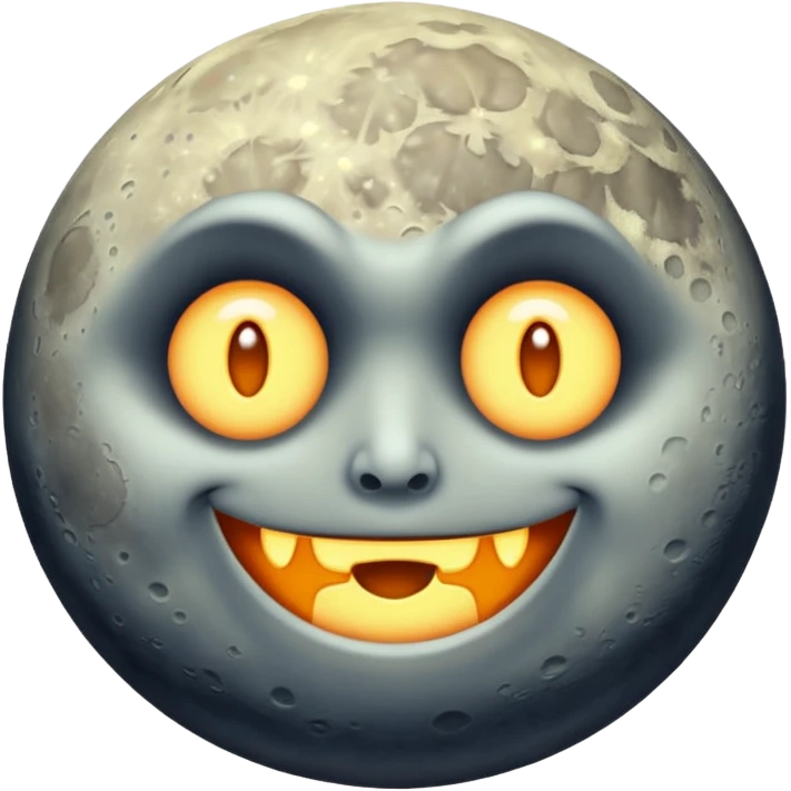 Cursed Perverted Moon emoji