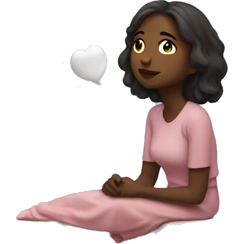 girl daydreaming about love emoji