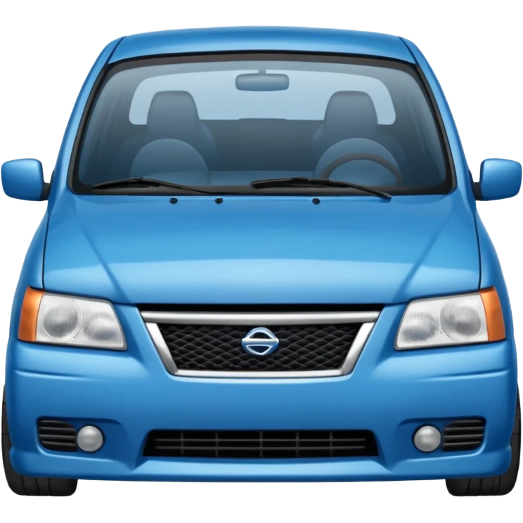 a sad blue Nissan Sentra emoji