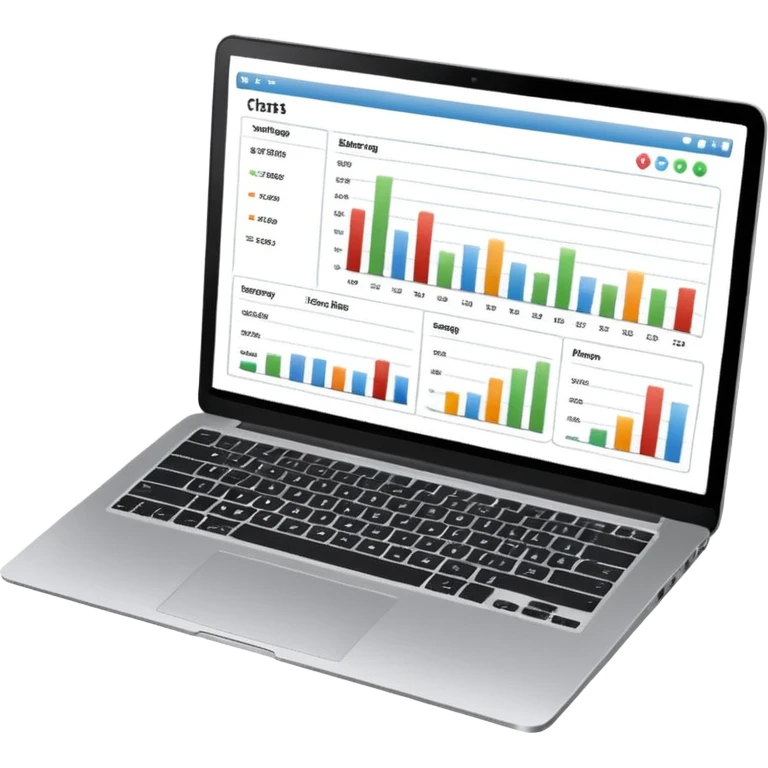 charts trading laptop emoji