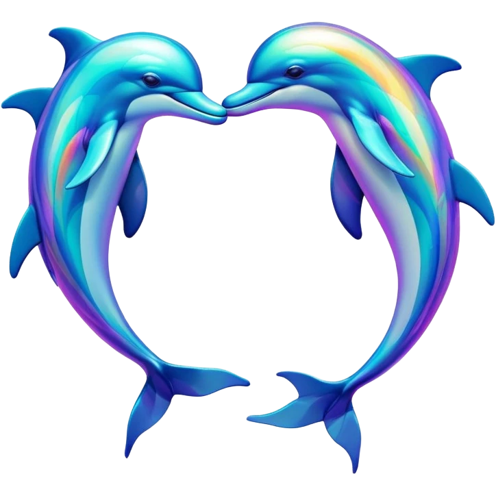 psychedelic dolphins gossiping emoji