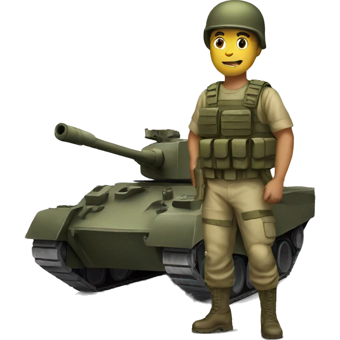 soldier and tank emoji