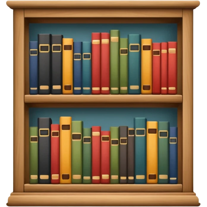 simple and expressive bookshelf emoticon emoji