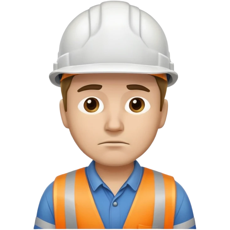 sad construction worker emoji