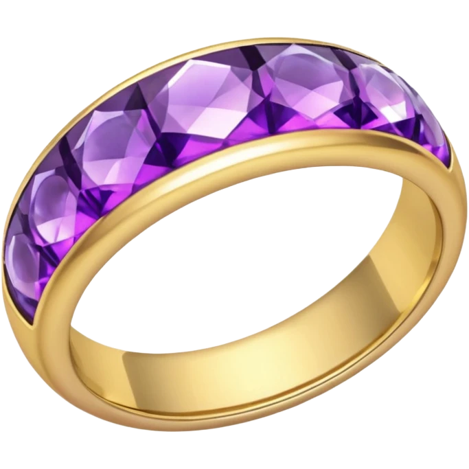 create a wedding ring emoji but with a purple crystal emoji