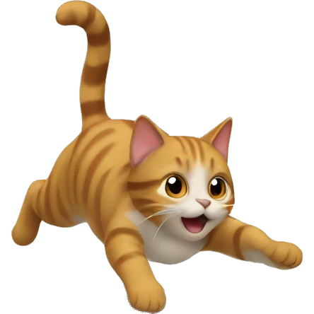 cat jumping from a bridge emoji