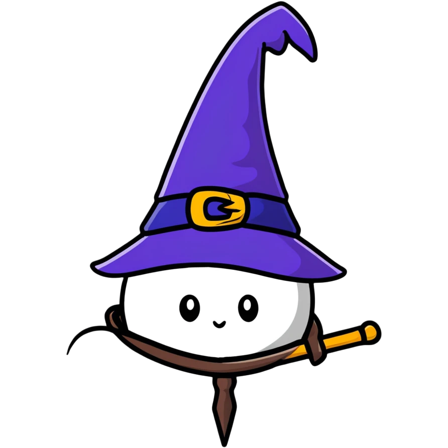 Harry Potter wizard hat and wand emoji