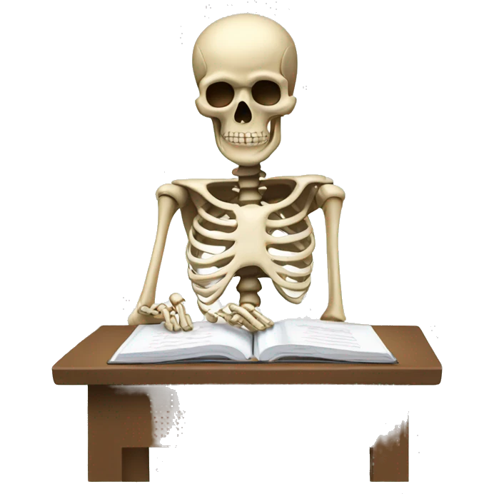 Studying skeleton  emoji