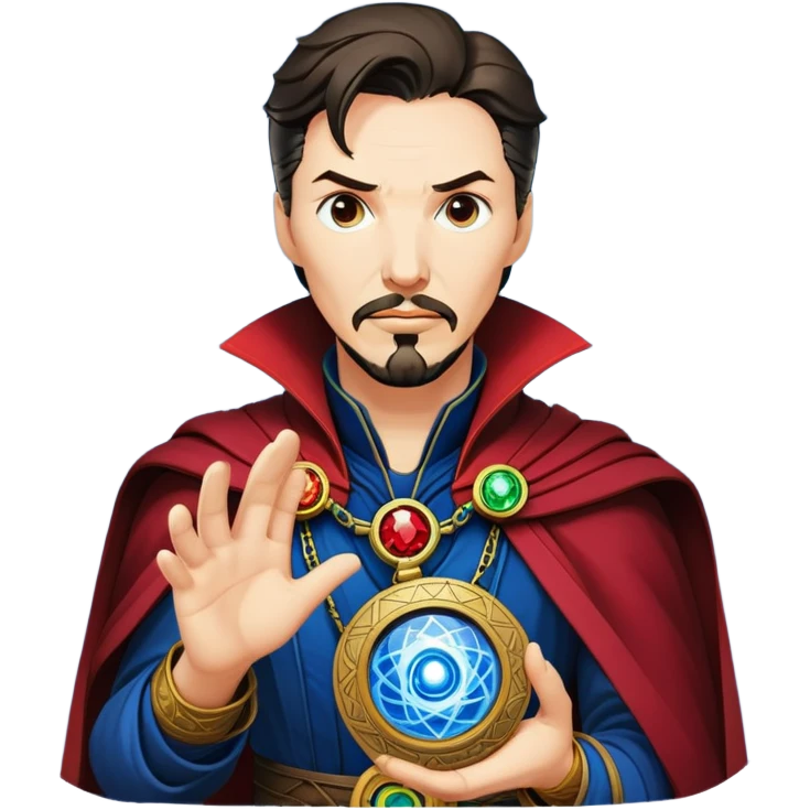 Doctor Strange with Eye of Agamotto amulet emoji