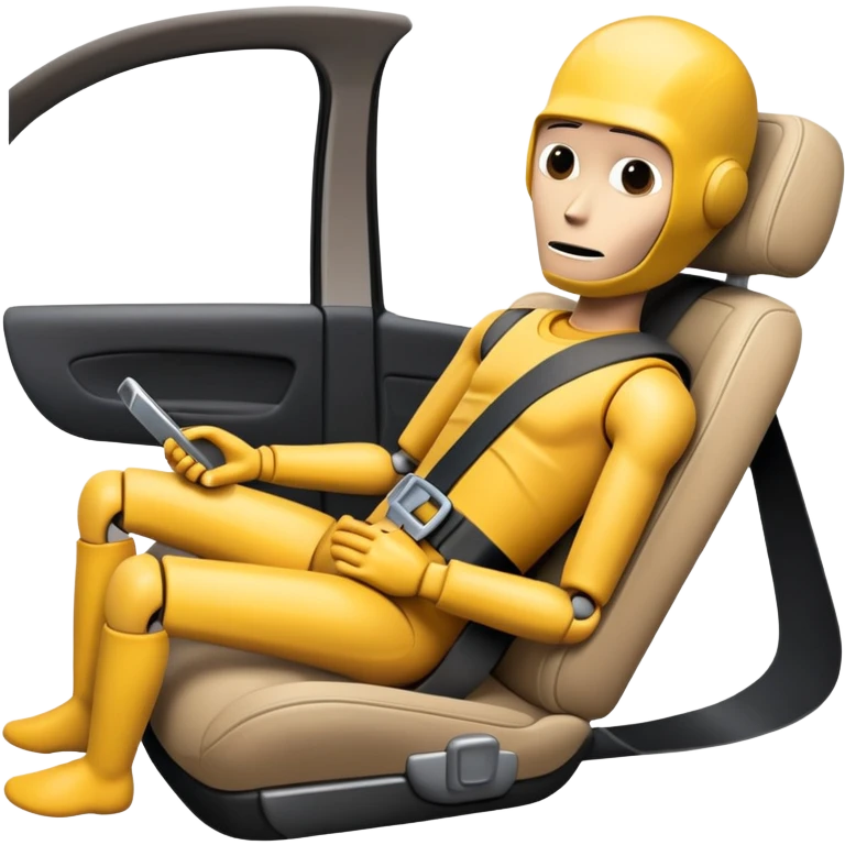 crash test dummy in the seat  emoji