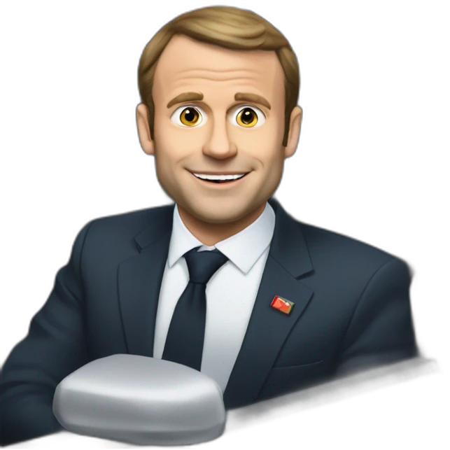 Macron dans une voiture  emoji