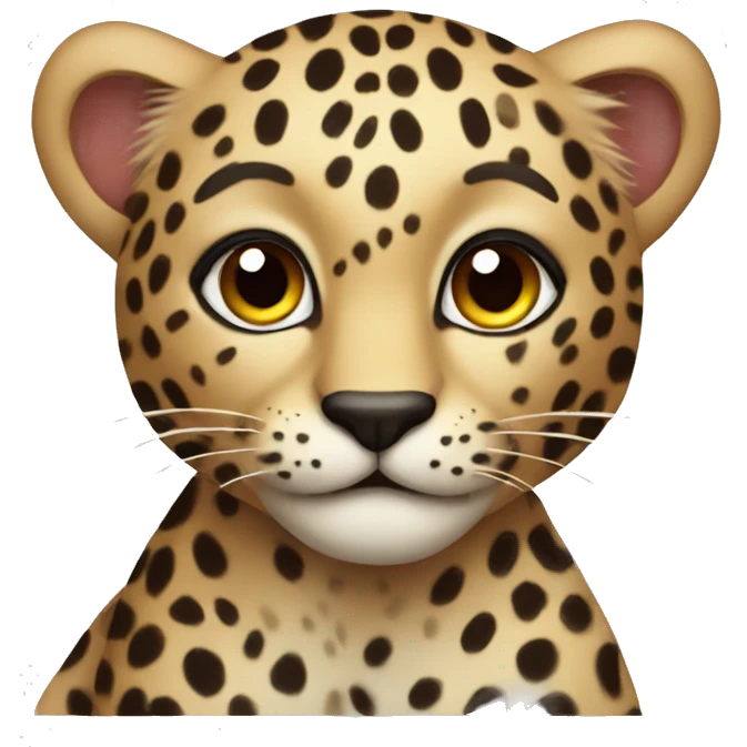 Cute leopard   emoji