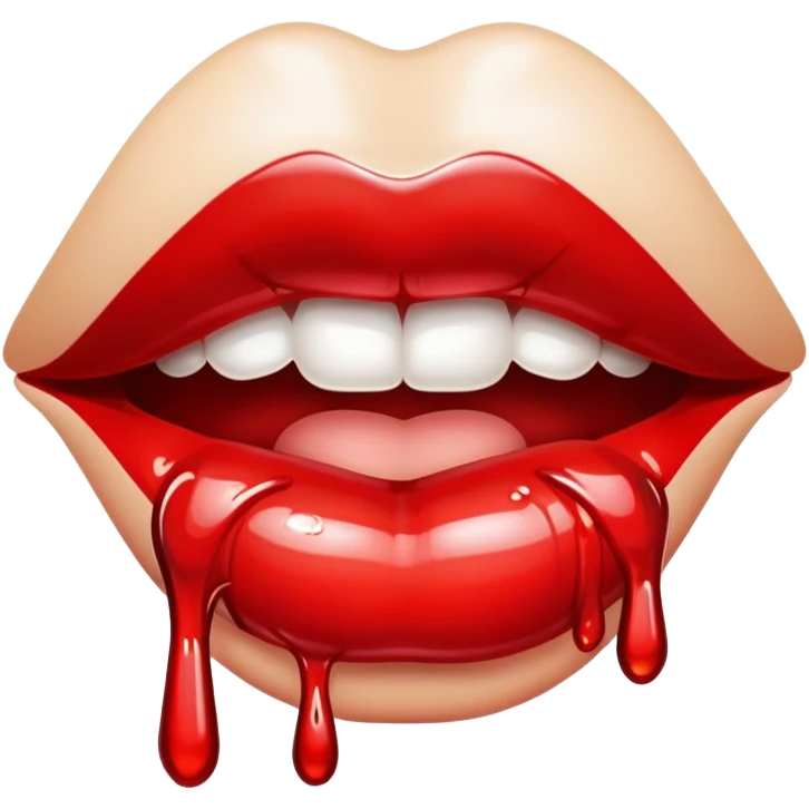 Drippy lips emoji