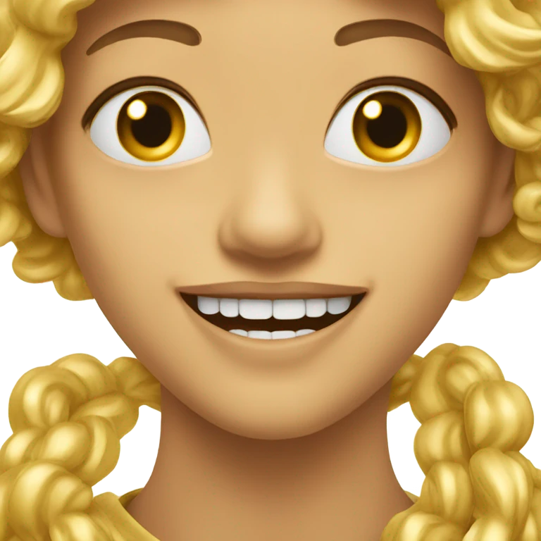 Gold grill smile emoji