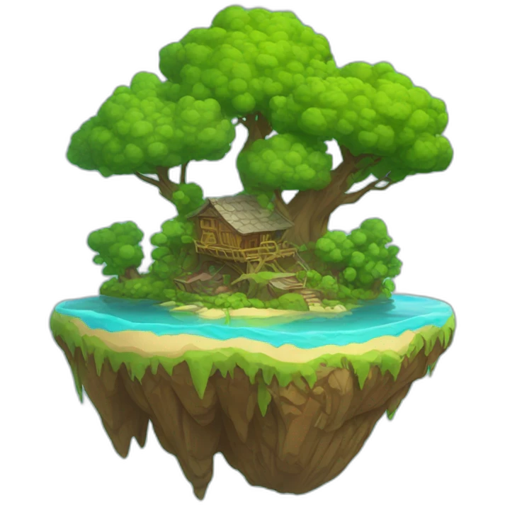 Floating island emoji