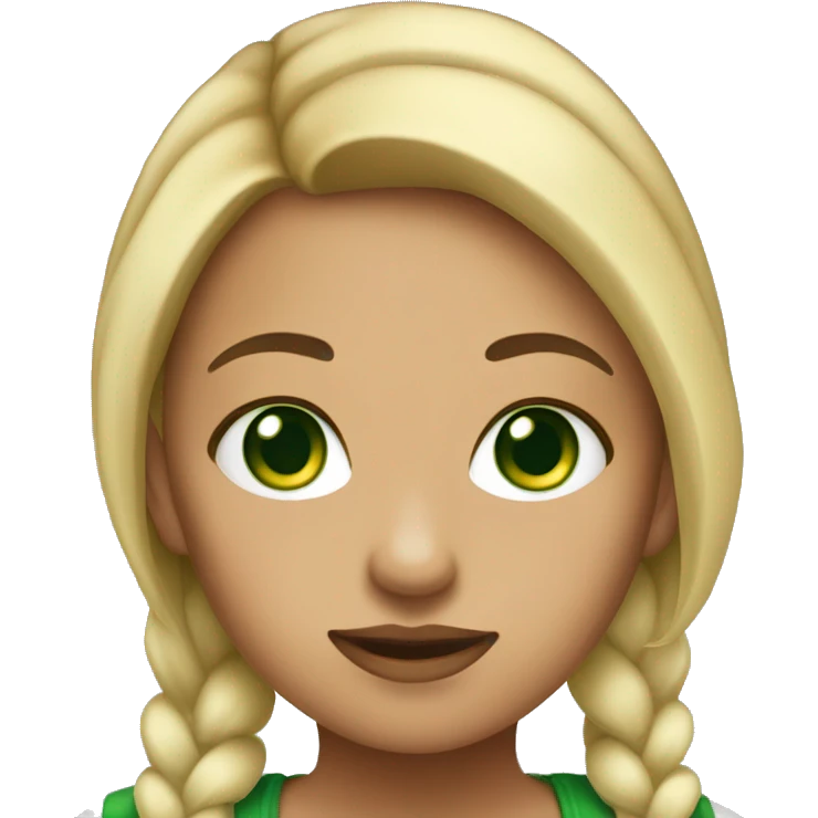  chicana with green eyes and blond pigtails emoji