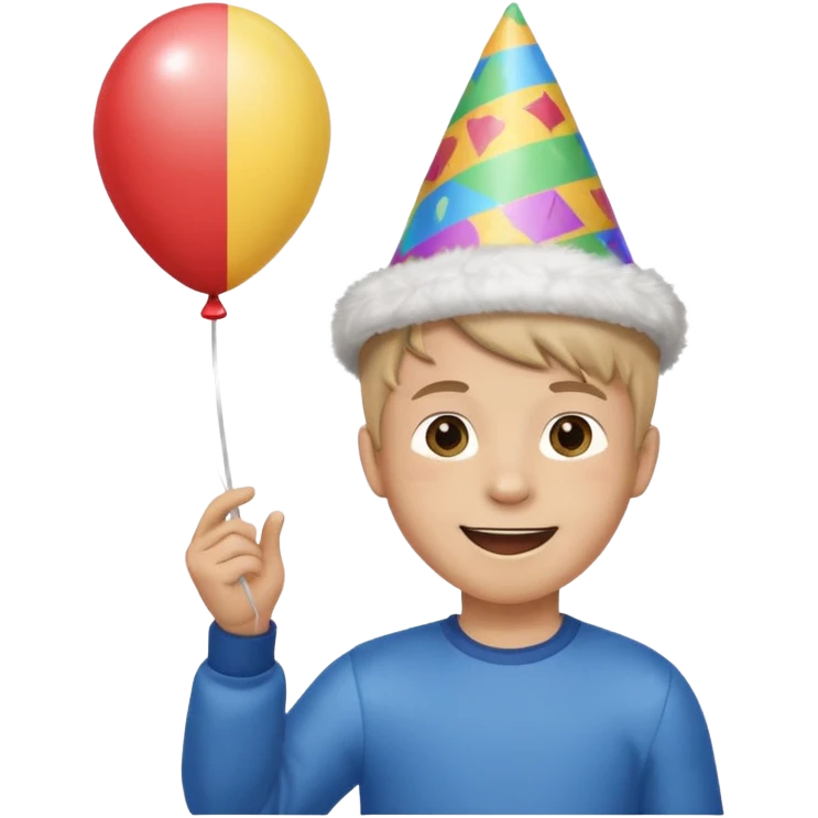 festa de aniversario menino com chapeu emoji