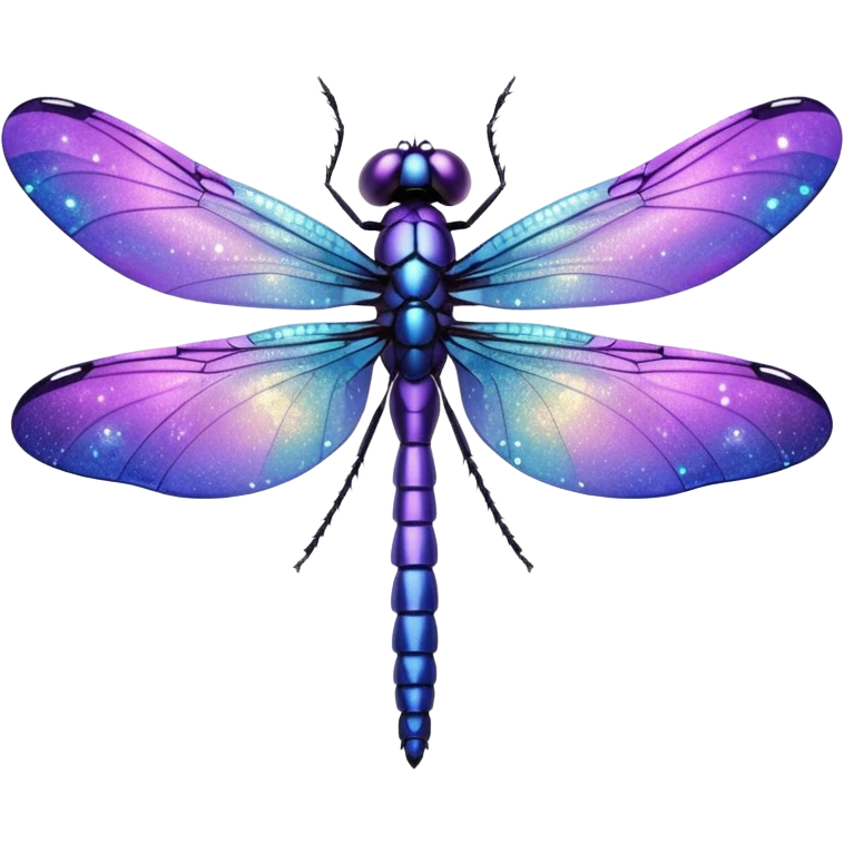 glitter purple dragonfly emoji