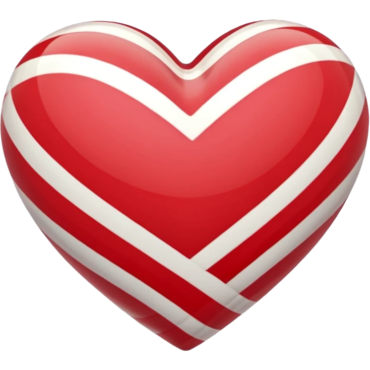 white heart with candy stripe pattern emoji