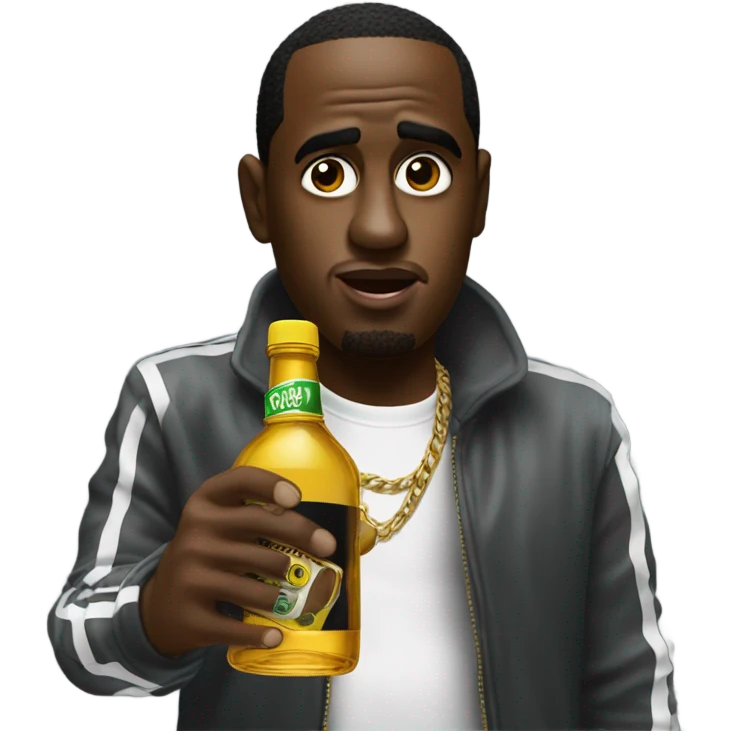 Puff daddy con botella de aceite  emoji