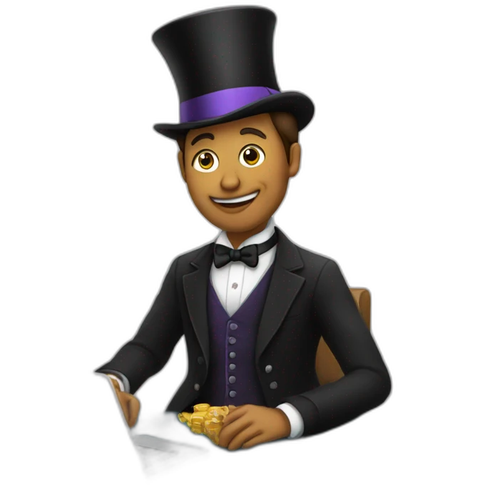 magician at a computer programming without glasses emoji
