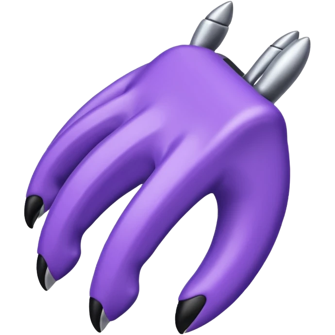 Purple claw clip emoji