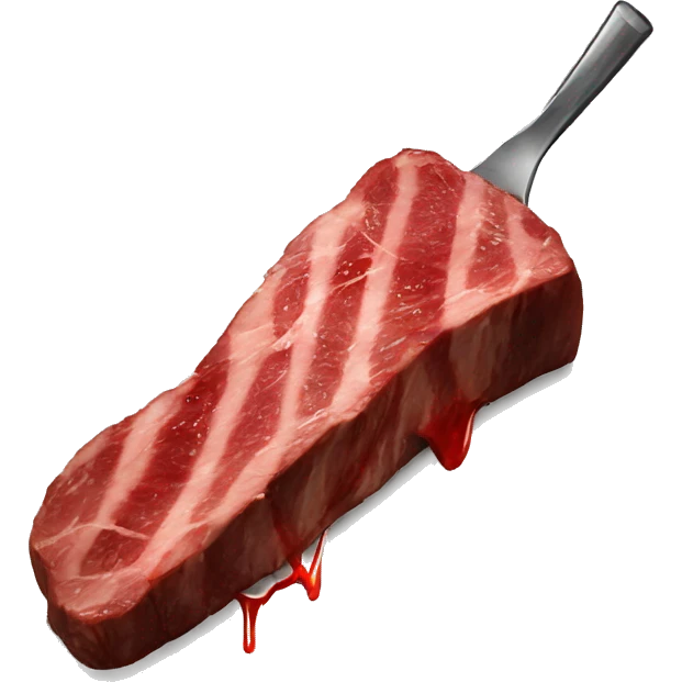 Bloody steak emoji