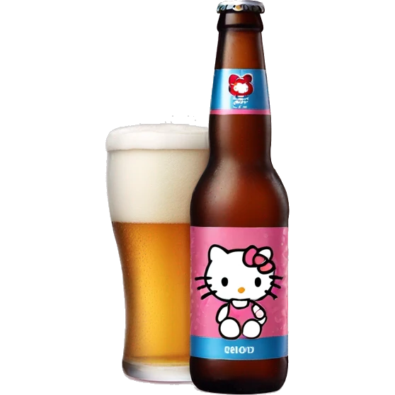 hello kitty  beer emoji