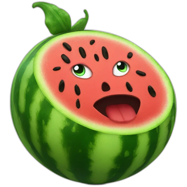 evil watermelon  emoji