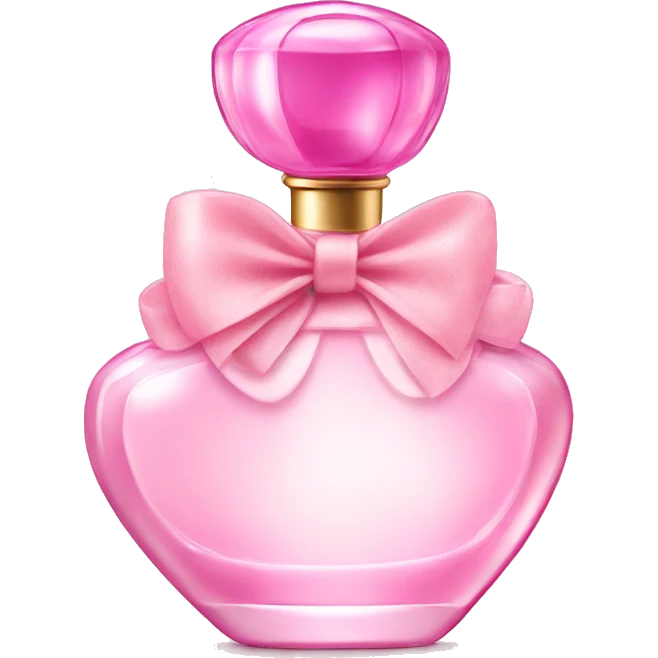 Fairy light pink perfume with bow emoji
