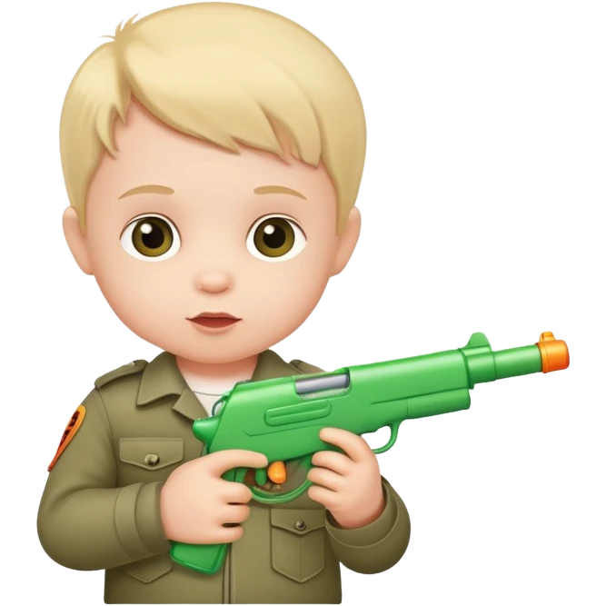 baby holding gun  emoji