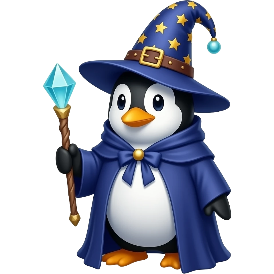 Penguin Wizard emoji