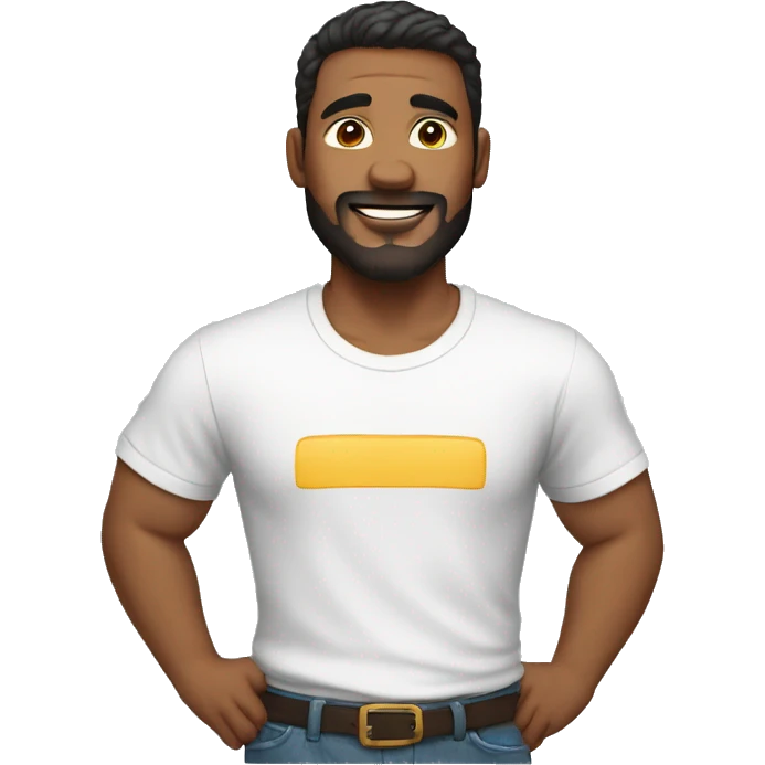 hombre con camiseta emoji