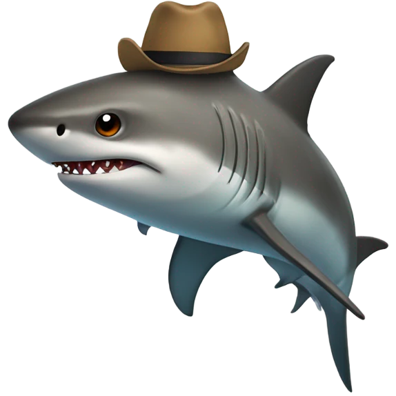 Tiburón con gorro de papá Noe emoji